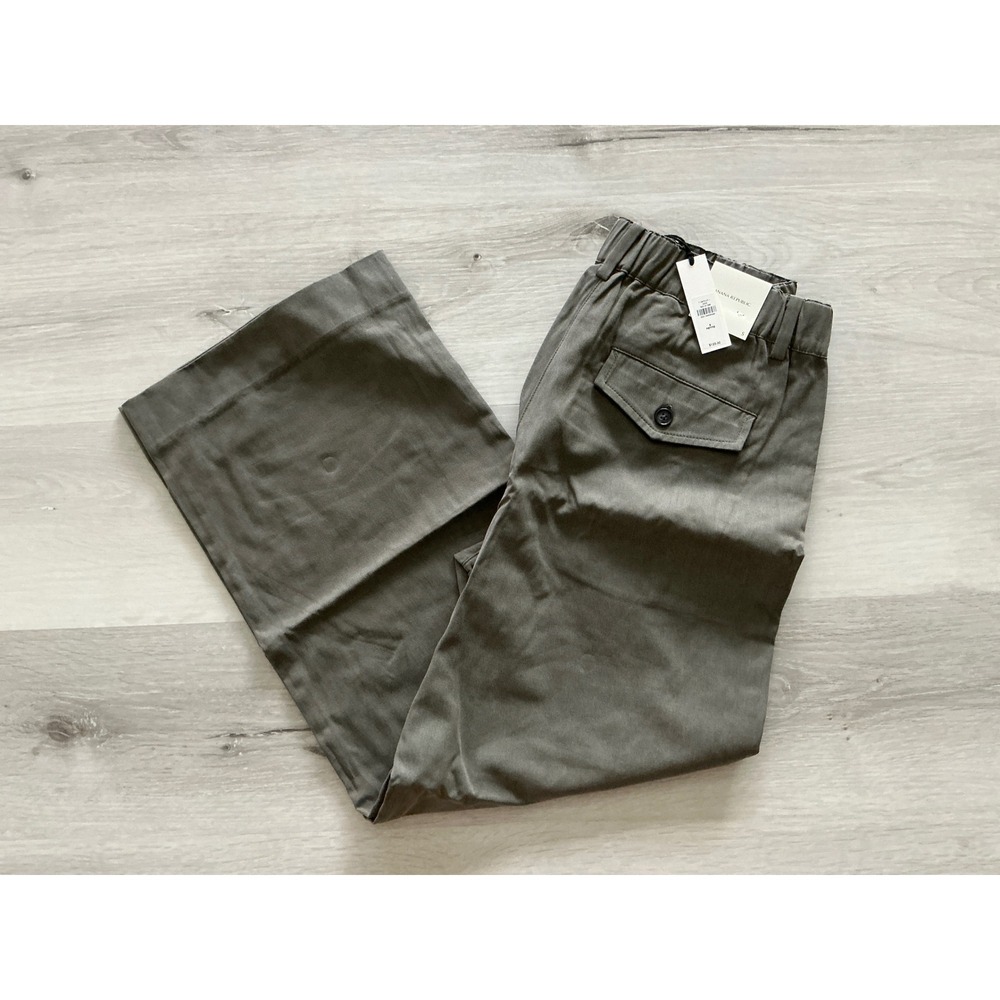 Banana Republic Everyday Wide-Leg Pant Tencel™-Cotton Fresh Olive Green SP NWT - Picture 4 of 7